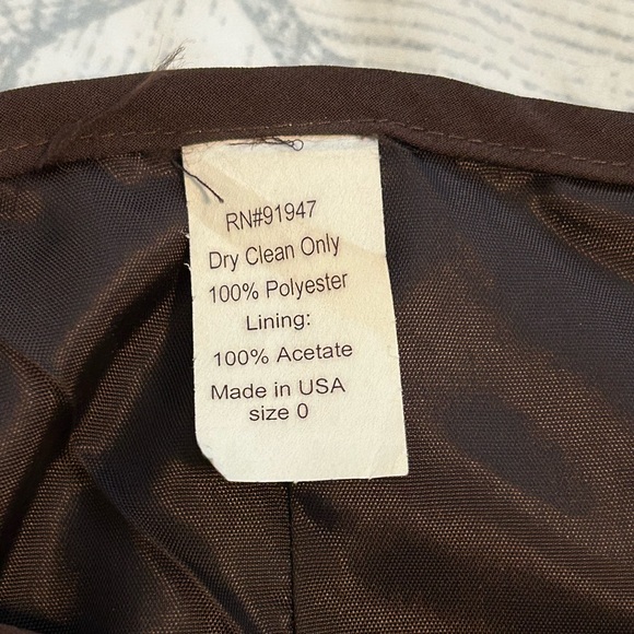 EUC 2 piece strapless dress sz 0 - Picture 10 of 11